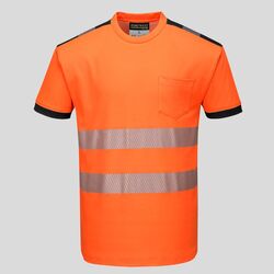 T181 Portwest T-Shirt manica corta alta visibilità  55% Cotone 45% Poliestere 175g EN ISO 20471 Cl2