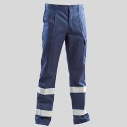 STX43 Pantalone con bande rifrangenti ed elastico in vita EN ISO 13688 I cat. 100% cotone 260 gr