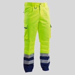 AVR59 Pantalone Alta Visibilità 60% cotone, 40% poliestere drill, peso 260 gr/mq UNI EN 13688 UNI EN 20471