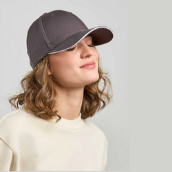 Sport sandwich-S Cappello a 6 pannelli in twill ecosostenibile visiera con sandwich a contrasto 80% cotone organico 20% cotone riciclato