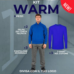 KIT WARM - Abbigliamento da lavoro invernale in KIT: 3 pantaloni invernali, 3 T-shirt, 2 felpe zip corta