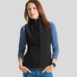 R141F Russell Gilet donna softshell a tre strati con tasca frontale interno in micropile