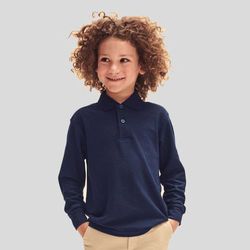 63201  Fruit of The loom Kids 65/35 Polo bambino maniche lunghe Regular fit Tessuto misto