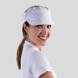 MI018 Colore Italiano Cappellino con visiera e rete sulla parte superiore con elastico sul retro 80% poliestere 20% cotone 205gr