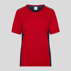 JN859 James & Nicholson T-shirt Donna da lavoro bicolore lavabile a 60° misto poli/cotone