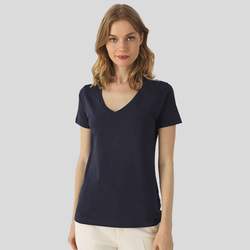 TW045 B&C Inspire V T-shirt donna scollo a V Senza etichetta Classic fit 100% cotone organico 140g