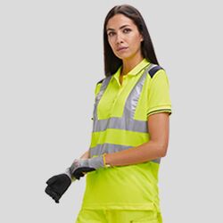 Guard+ Lady Polo manica corta donna alta visibilità bicolore EN ISO 20471 CL.2
