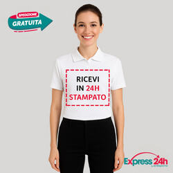 Maglietta Polo donna personalizzata Stampata Ricamata e Spedita in 24 ore