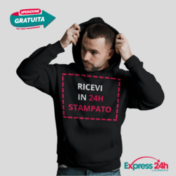Felpa Uomo Cotone Organico Personalizzata in 24 ore