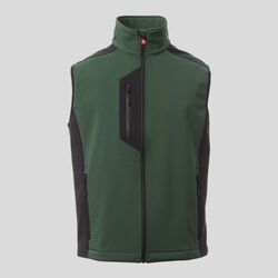 Cork Gilet Softshell da uomo bicolore elasticizzato con tasca al petto 95% poliestere 5% elastan 320gr
