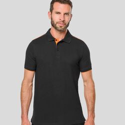 WK270 Polo uomo con contrasti su collo, spalle e pattina 65%Poliestere 35%Cotone 220 g/m²