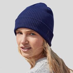 B51N Beechfield Berretto con costina con risvolto 100% cotone bio certificato