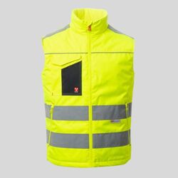 TASK Gilet imbottito in alta visibilità 100% poliestere spalmato 180gr/mq  EN ISO 20471 CL.2