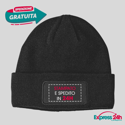 24h - B440 Berretto in maglia con patch su risvolto fodera in Thinsulate 100% acrilico Soft-Touch