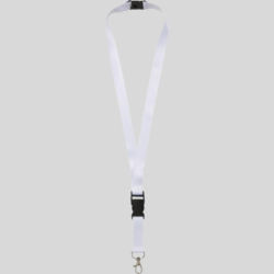 1PL0070G Lanyard Balta Laccio h 2cm con moschettone in metallo sgancio di sicurezza e fibbia in plastica con stampa in sublimazione full color fronte/retro