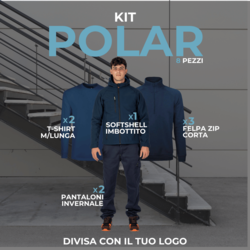 KIT POLAR - KIT 8 Articoli Divisa Lavoro Invernale : 2xPantalone Invernale - 2xMaglietta ML - 3xFelpa Zip Corta - 1xGiubbotto Imbottito Softshell