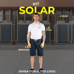 Kit SOLAR 5 Polo Personalizzate + 3 Bermuda da Lavoro Estivi