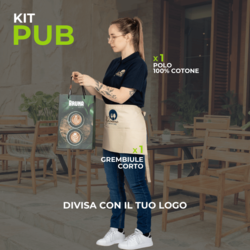 KIT PUB Divisa Ristorazione con Polo e Grembiule corto
