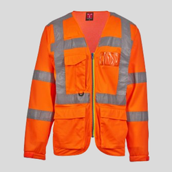 Long Exo Payper Gilet sfoderato a manica lunga in alta visibilità in tessuto traspirante 100% poliestere 120gr EN ISO 20471 Classe III