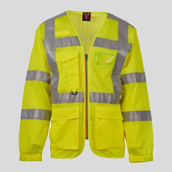 Long Exo Mesh Payper Gilet sfoderato a manica lunga in alta visibilità in tessuto mesh traspirante 100% poliestere 145gr EN ISO 20471 Classe III