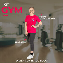 Kit Gym Donna – Maglietta Tecnica e Legging 3/4 Personalizzati