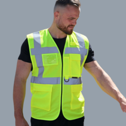 KXCMMF Korntex Gilet alta visibilità multitasche tessuto traforato