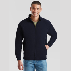 62228 Fruit of the Loom Premium Felpa uomo basic zip lunga con tasche laterali 70% cotone 30% poliestere 280g