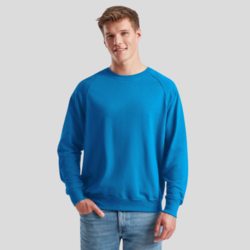 621380 Fruit of the Loom Felpa uomo leggera girocollo manica raglan 80% cotone 20% poliestere 240g