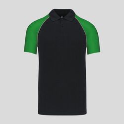 K226 Kariban Polo uomo bicolore maniche raglan in contrasto 100% cotone piquè 200gr