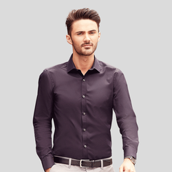 R960M Russell Camicia uomo manica lunga Taglio Attillato 75% cotone 25% elastomultiestere (Lycra)