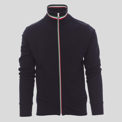 Nazionale Payper Felpa uomo profilo tricolore su collo e zip 70% cotone 30% poliestere 300gr