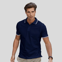 1407 Tee Jays Polo uomo Luxury bicolore 95% cotone organico certificato ring-spun, 5% elastane