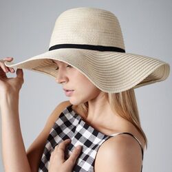 B740 Beechfield Cappello Paglia Ampio 100% carta paglia
