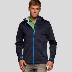 JN1098 James&Nicholson Giacca uomo in softshell bicolore con cappuccio