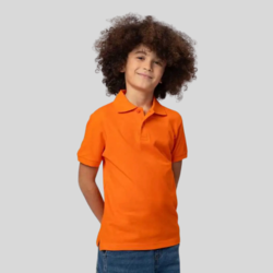 BSK201 Black Spider Polo bambino maniche corte 2 bottoni 100% cotone 180gr
